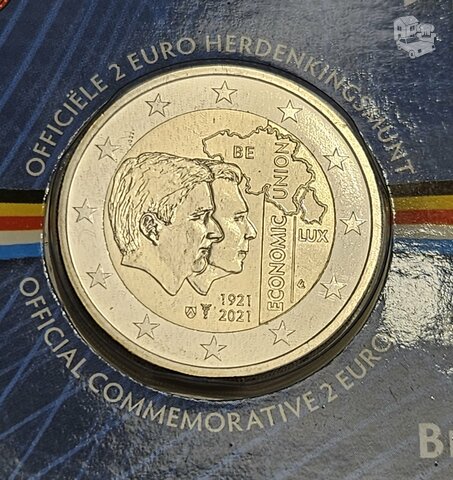 2021 Belgija 2 Eur BU Belgijos-Liuksemburgo moneta (7,50 Eur)