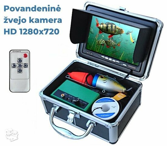 Povandeninė žvejo kamera su HD monitoriumi