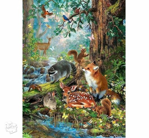 Tapybos pagal skaičius rinkinys "Forest Animals", 40x50 cm