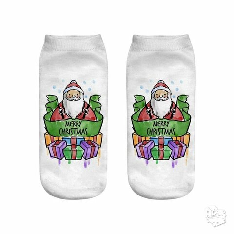 Trumpos Kalėdinės medvilninės kojinės