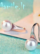 Elegantiški perlų auskarai