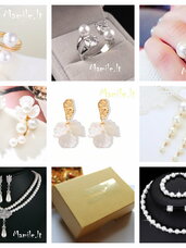 Puošnūs ir elegantiški perlų karoliukų papuošalai: žiedai,