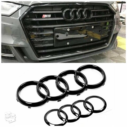 Audi emblemos , ziedai , led lemputes , S-line.