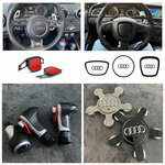 Audi ziedai , emblemos , s-line , aksesuarai.