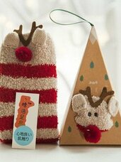 Kalėdinės šiltos kojinės "Rudolfas"