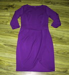 Violetinė suknelė su klostėmis priekyje