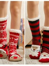 Minkštos ilgos šiltos kalėdinės kojinės