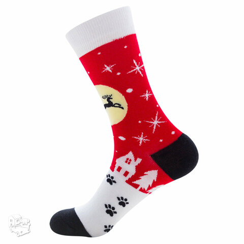 Vyriškos/moteriškos kojinės su kalėdiniais motyvais