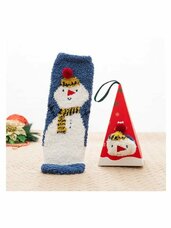 Kalėdinės kojinės su dėžute "Snowmen", 1 pora