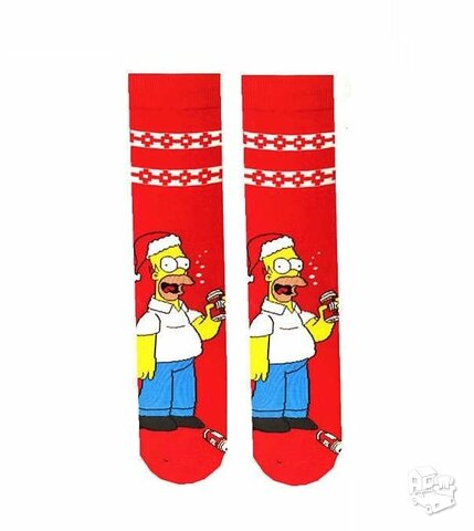 Kojinės su kalėdiniais motyvais "Homer Simpson"