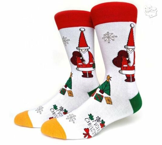 Vyriškos kojinės su kalėdiniais motyvais