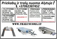Įvairių Platformų / Priekabų/Tralai/priekabėlių NUOMOS www