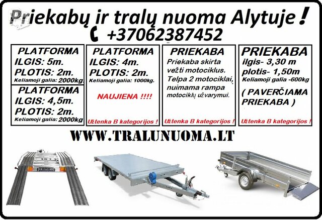 NUOMA Alytus Tralai NUOMOS www.tralunuoma.lt 862387452 Paver