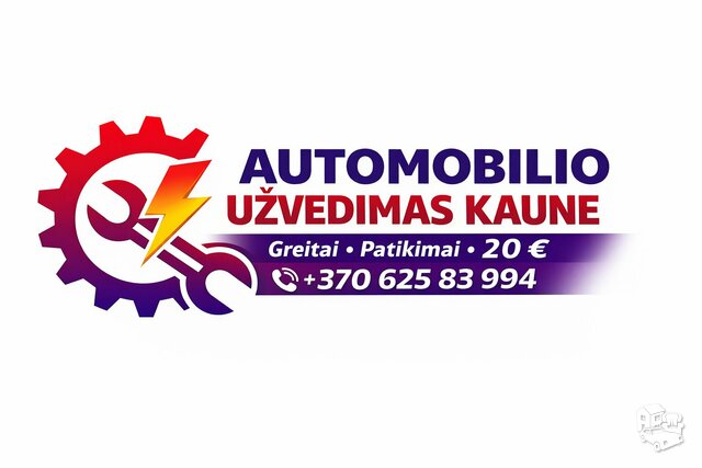 Automobilio akumuliatoriaus užvedimas Kaune / Kauno rajone -