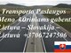 Eksponatų ir parodų įrangos pervežimas Lietuva – Slovakija –