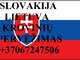 Transporto paslaugas Lietuva - Slovakija - Lietuva.