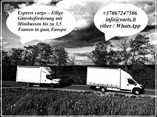 Express cargo – Eilige Güterbeförderung mit Minibussen bis zu 3