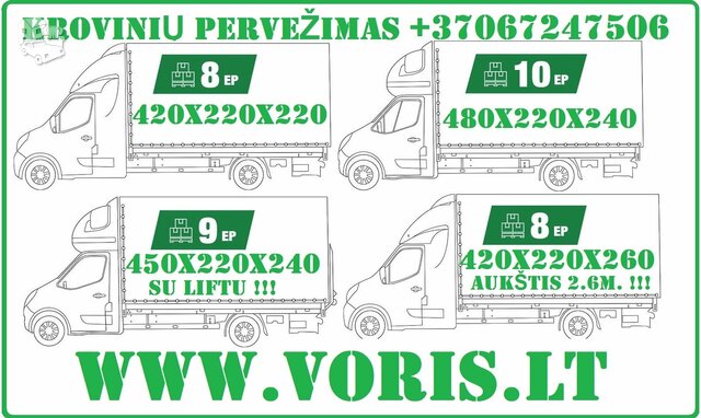 Kabelių pervežimai ( Lietuva - Europa - Lietuva) +37067247506