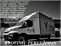 Krovinių, baldų pervežimas - perkraustymas Lietuva-Europa