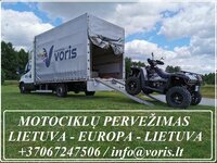 Keturračių, motociklų transportavimas atliekamas visoje Europoje