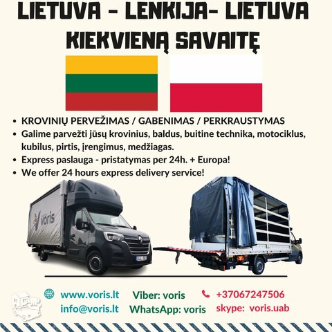 Lietuva - Lenkija ( PL ) -- Krovinių Pervežimas.