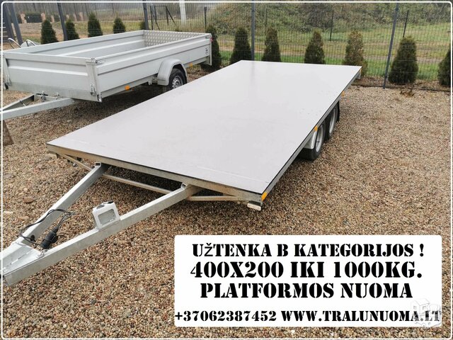 Nuomuojamos 4 metrų platformos su B kategorija +37062387452 www
