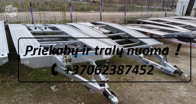 Auto, moto priekabų / platformų NUOMA +37062387452 www