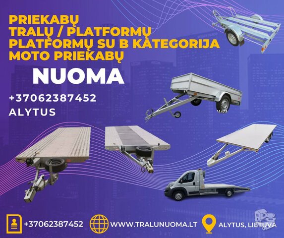 Lengvųjų automobilių priekabų nuoma, priekabu nuoma / TECHNINĖ