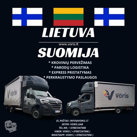 Lietuva - Suomija - Lietuva / skubių krovinių gabenimo ir