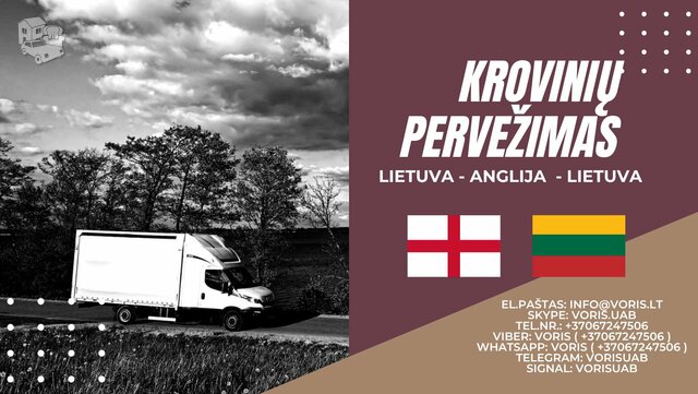 Lietuva - Anglija - Lietuva / skubių krovinių gabenimo ir