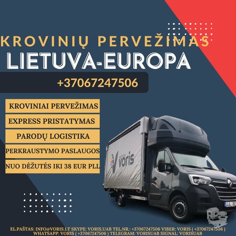 Pilnų / dalinių krovinių gabenimas iš / į Ispanijos +37067247506