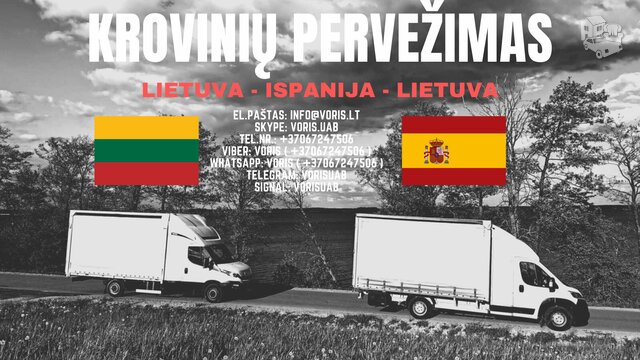 Domina krovinių pervežimas iš Ispanijos, į Ispaniją? Esate ten,