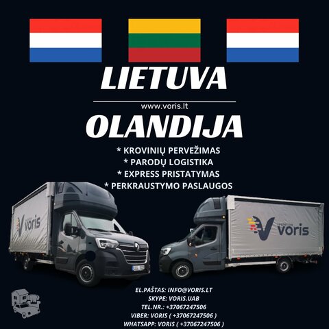 LIETUVA - OLANDIJA - LIETUVA - krovinių pervežimas  * Krovinių