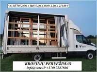 Krovinių pervežimas mikroautobusu ir sunkvežimiu Lithuania -