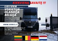 Krovinių transportavimas VOKIETIJA - OLANDIJA - BELGIJA -