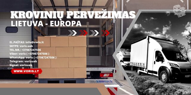 Paletinių krovinių pervežimas Lithuania - Europe -Lithuania