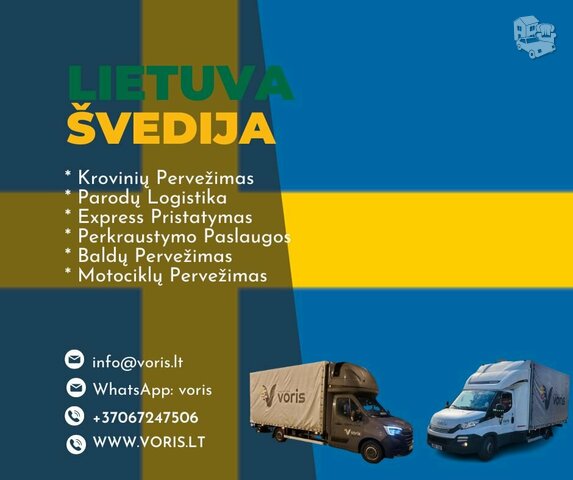 Krovinių gabenimas keliais iš / į Švediją  -  - VORIS, UAB  *