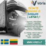 Dalinių krovinių pervežimas į / iš Švedijos - VORIS, UAB  *