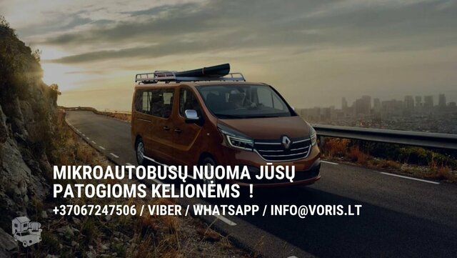 8-9 Vietų Mikroautobusų Nuoma Trumpalaikė/ilgalaikė