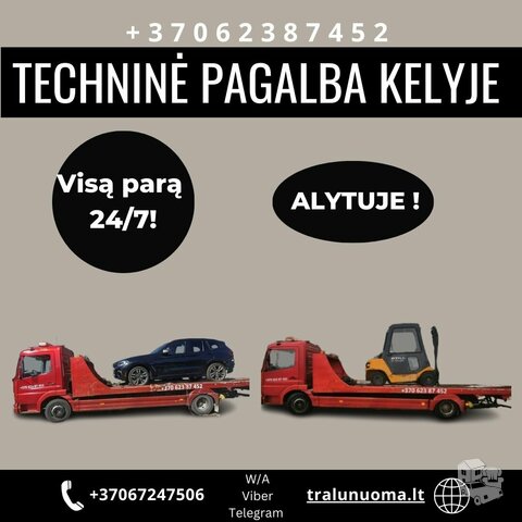 Dirbame ir per šventes — Vežame automobilius jiems sugedus ir po