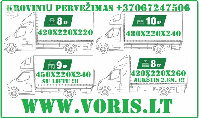 Renginių, šokių, projektų dekoracijų gabenimas Lithuania -