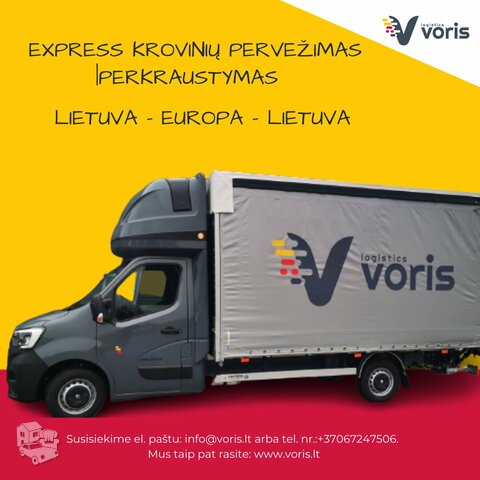 EXPRES - SKUBIŲ krovinių gabenimas Europoje Lithuania - Europe -