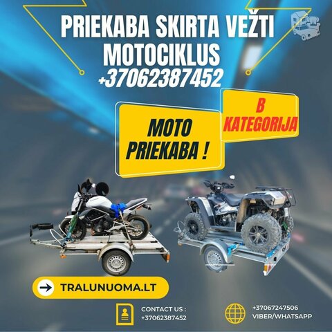 MOTO PRIEKABOS NUOMA Alytuje +37062387452 www.tralunuoma.lt