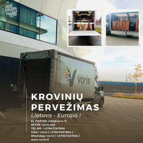 IŠ VISOS EUROPOS PERKRAUSTYMAI LIETUVA-EUROPE krovinių gabenimas