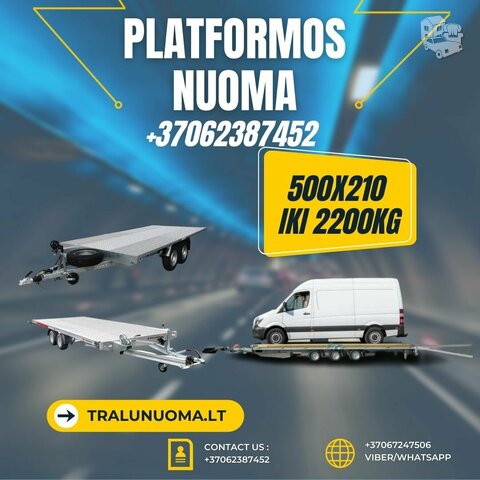 Nuoma PLATFORMA -  - 550x210 iki 2670 kg ! - nuoma .