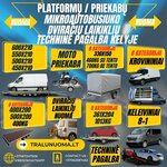 Priekabų,atv keturračiui, bagiui priekabos platformos nuoma