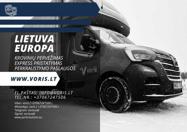 Tentiniais ir kietašoniais mikroautobusais skubių krovinių perve