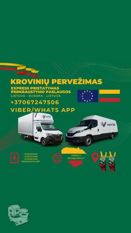 KROVINIŲ EXPRES PERVEŽIMAI Tentiniais ir kietašoniais