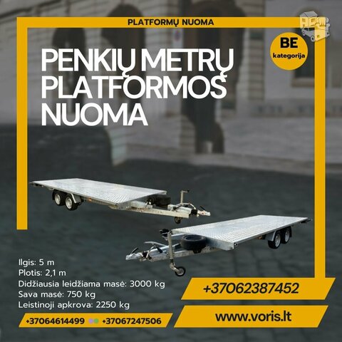 NUOMA PRIEKABOS/PLATFORMOS LYGIOS