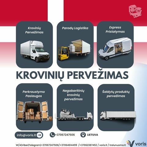Kroviniai į Daniją iš Danijos kiekvieną savaitę